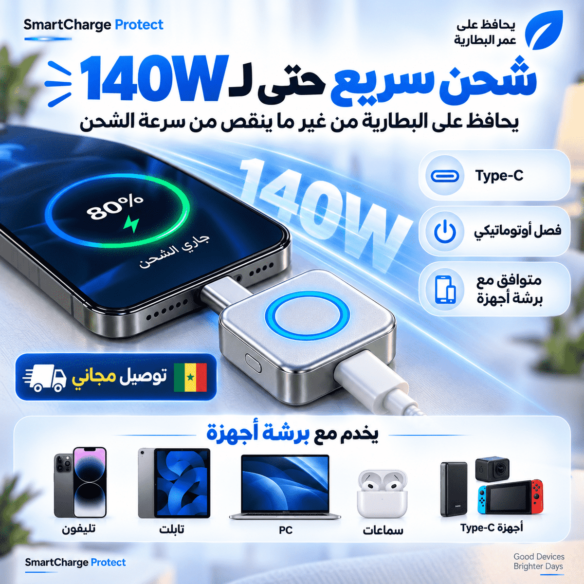 SmartCharge Protect – شاحن ذكي يفصل أوتوماتيكياً